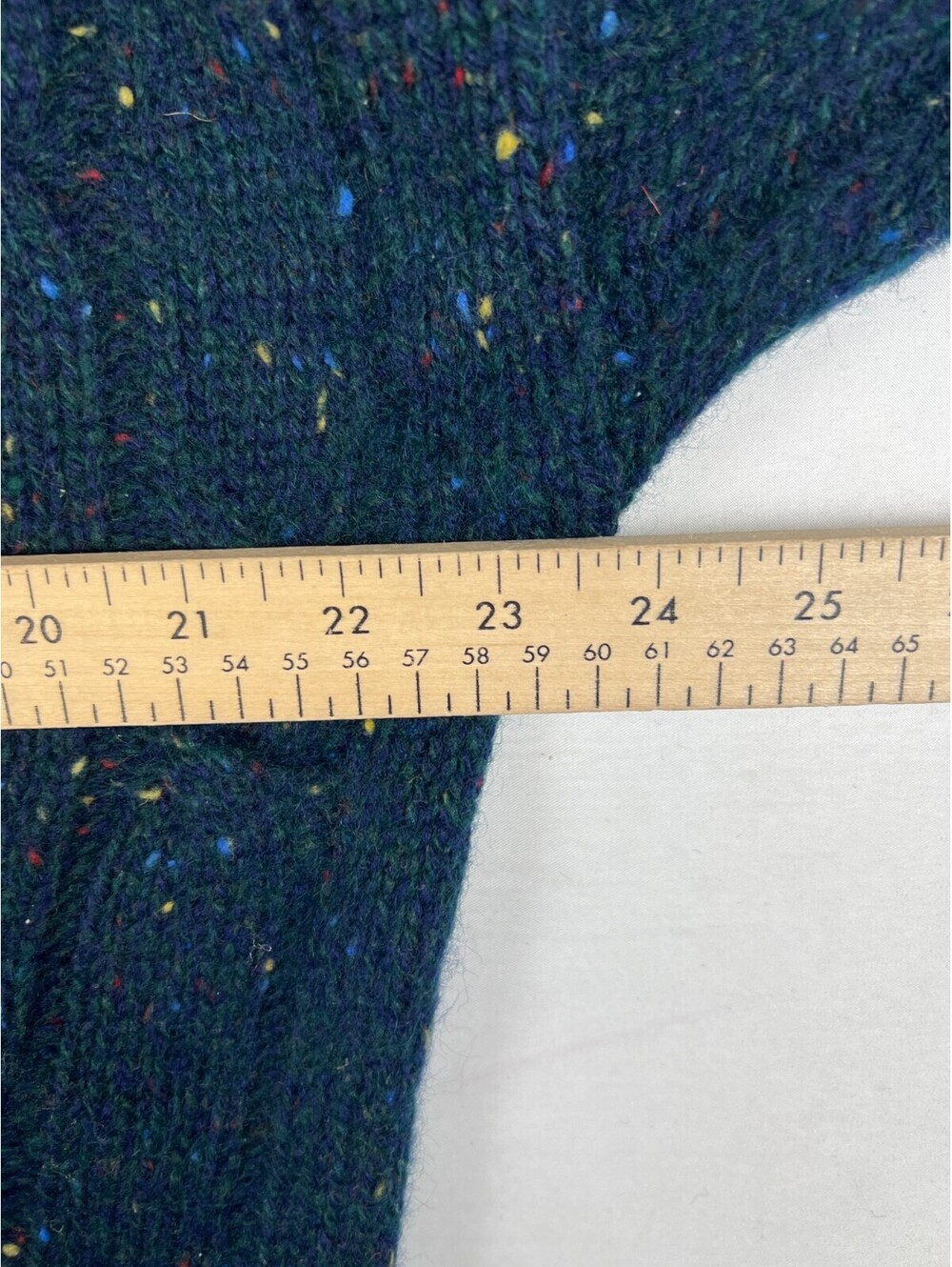 Vintage Cape Isle Knitters Men L Blue Pure Wool Cable Knit Crewneck Sweater - Picture 9 of 10